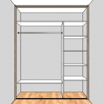 Стандартный шкаф-купе с двумя дверями